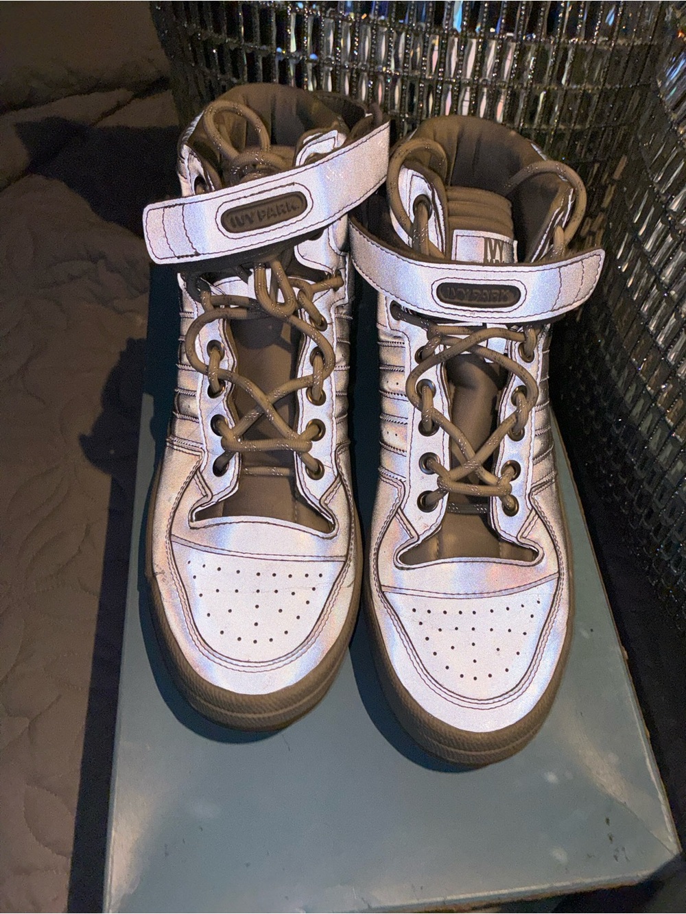 IVY PARK White and sliver that flip-flops color Top Athletic Sneakers